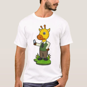 Camiseta Girafa com celular