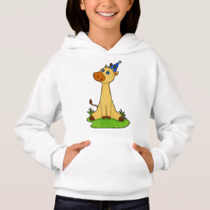 Camiseta Girafa com chapéu de festa