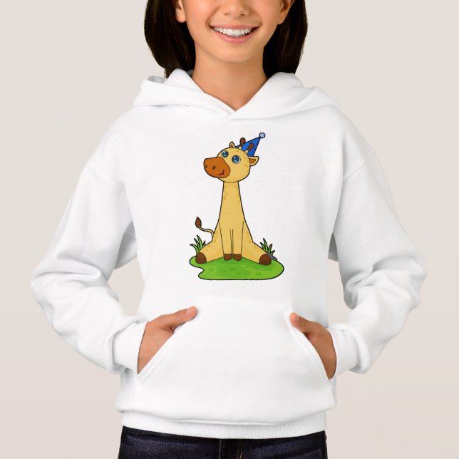 Camiseta Girafa com chapéu de festa (Frente)
