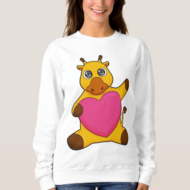 Camiseta Girafa com coração (Frente)