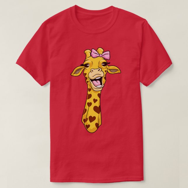 Camiseta Girafa com Faixa de Opções 2 (Frente do Design)