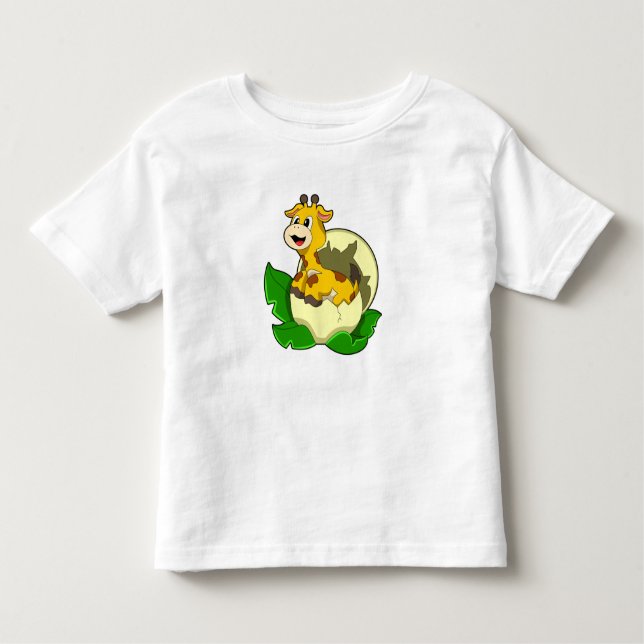 Camiseta Girafa com Folha e Ovo (Frente)