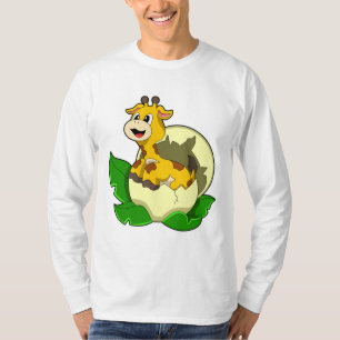 Camiseta Girafa com Folha e Ovo