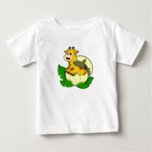 Camiseta Girafa com Folha e Ovo