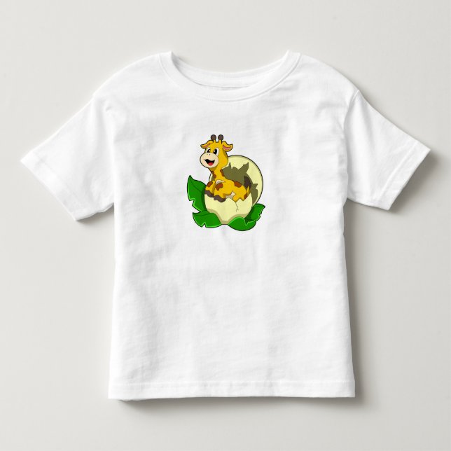 Camiseta Girafa com Folha & Ovo (Frente)