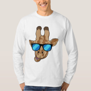 Camiseta Girafa com óculos de sol
