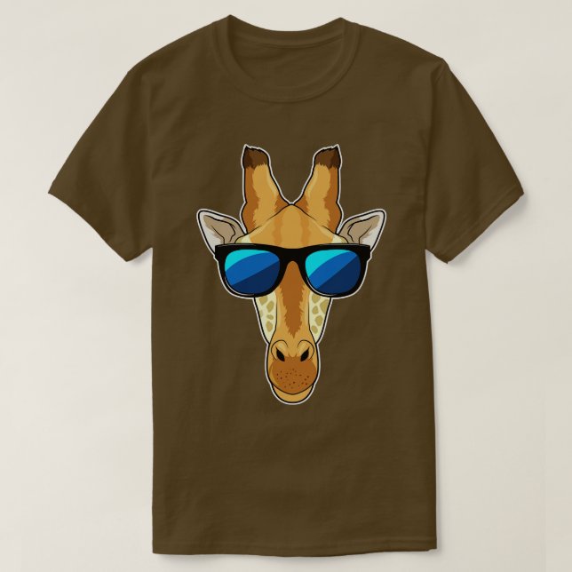 Camiseta Girafa com óculos de sol 1 (Frente do Design)