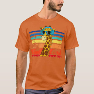 Camiseta Girafa com óculos de sol Giraffe Lover Zoo Animal
