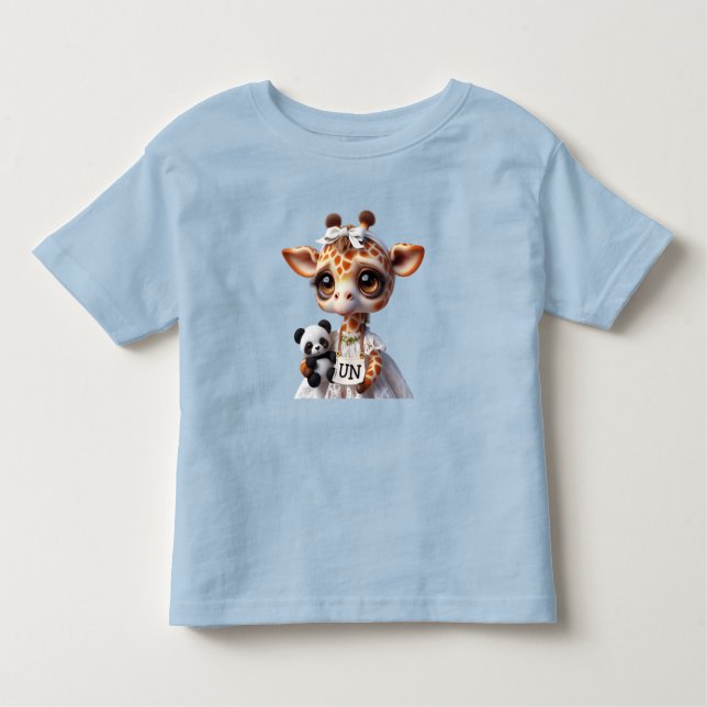 Camiseta Girafa com Panda (Frente)