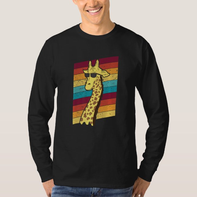 Camiseta Girafa com retrô de África (Frente)