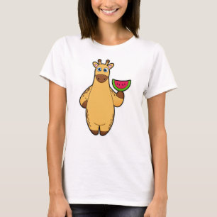 Camiseta Girafa comendo melancia