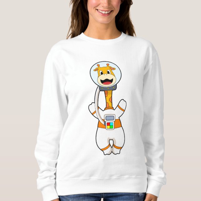 Camiseta Girafa como Astronauta Disfarçado (Frente)