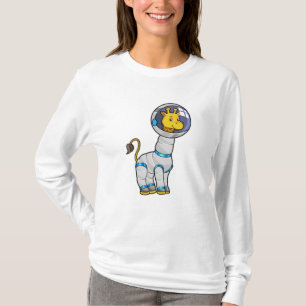 Camiseta Girafa como astronauta na esfera de vidro