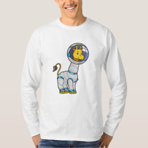 Camiseta Girafa como astronauta na esfera de vidro