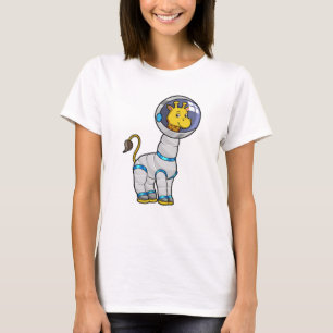 Camiseta Girafa como astronauta na esfera de vidro