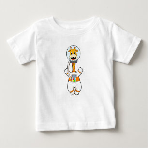 Camiseta Girafa como astronauta na fantasia