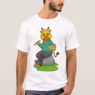 Camiseta Girafa como Pintor com Pintor