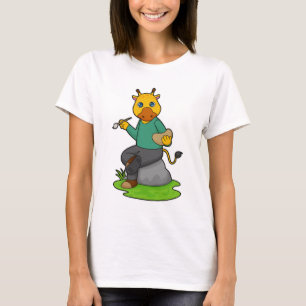 Camiseta Girafa como Pintor com Pintor