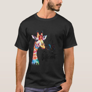 Camiseta Girafa Conscientização do Autismo Amante de Animai