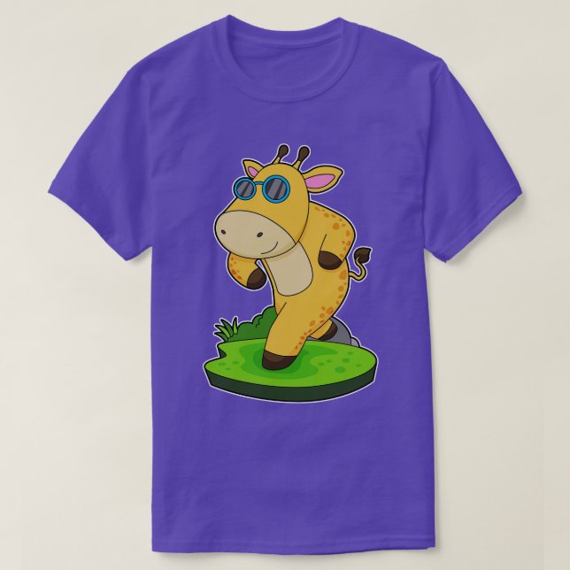 Camiseta Girafa Correndo Óculos (Frente do Design)