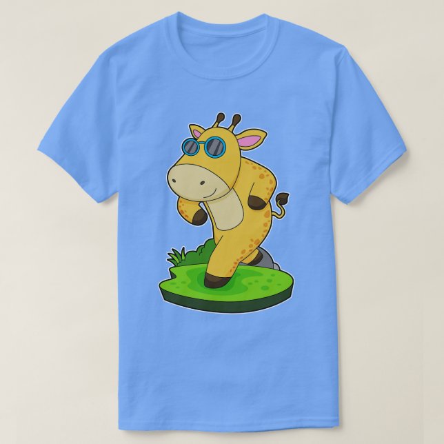 Camiseta Girafa Correndo Óculos (Frente do Design)