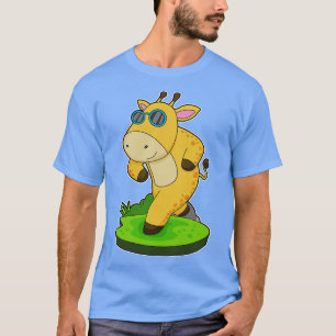 Camiseta Girafa Correndo Óculos