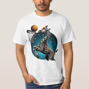 Camiseta Girafa Cósmica Sam Dunk - Arte Galáctica de Basque