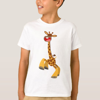 Camiseta Girafa Dançando Bonita Girafa Filha-T-Shirt