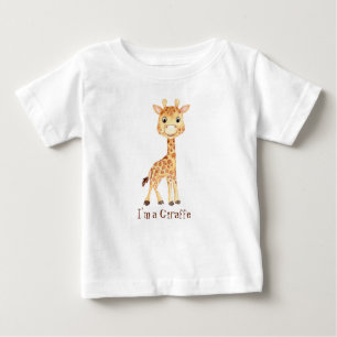 Camiseta Girafa de Aquarela Whimsical