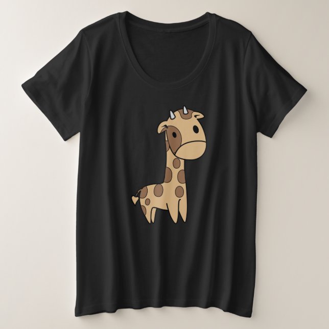 Camiseta Girafa de bebê bonita (Frente do Design)