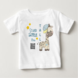 Camiseta Girafa de Bebê Cartoon Personalizada