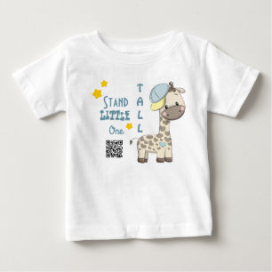 Camiseta Girafa de Bebê Cartoon Personalizada