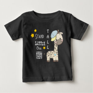 Camiseta Girafa de Bebê Cartoon Personalizada