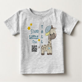 Camiseta Girafa de Bebê Cartoon Personalizada