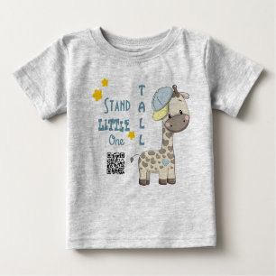 Camiseta Girafa de Bebê Cartoon Personalizada