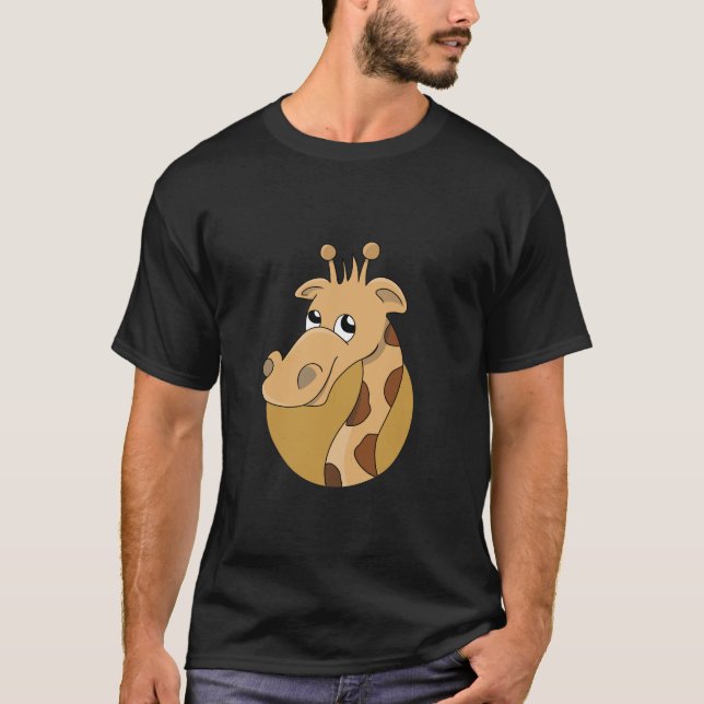 Camiseta Girafa de desenho animado (Frente)