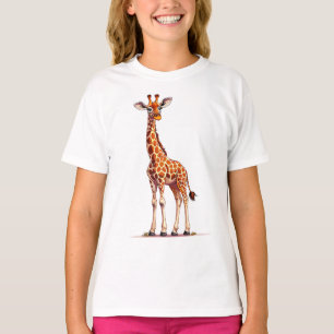 Camiseta Girafa de desenho animado