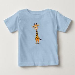 Camiseta Girafa de desenho animado fofa