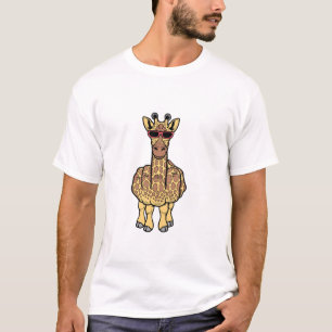 Camiseta Girafa de meia-meia engraçada Ofensiva Rude Safari