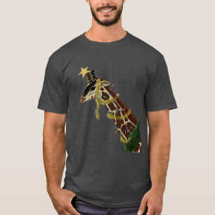 Camiseta girafa de Natal