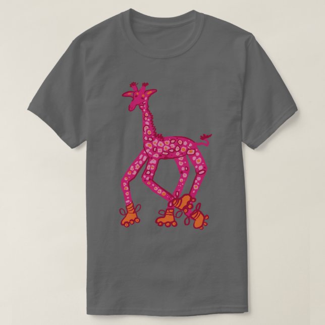 Camiseta Girafa de patinação (Frente do Design)