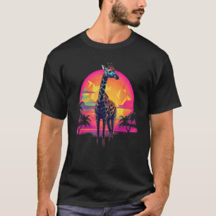 Camiseta Girafa de Sunset Retro