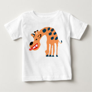 Camiseta Girafa Desenhada à Mão com Pontos Azuis Ilustração