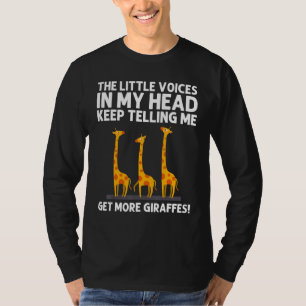 Camiseta Girafa Designs Para Homens Mulheres Safari Vida Se