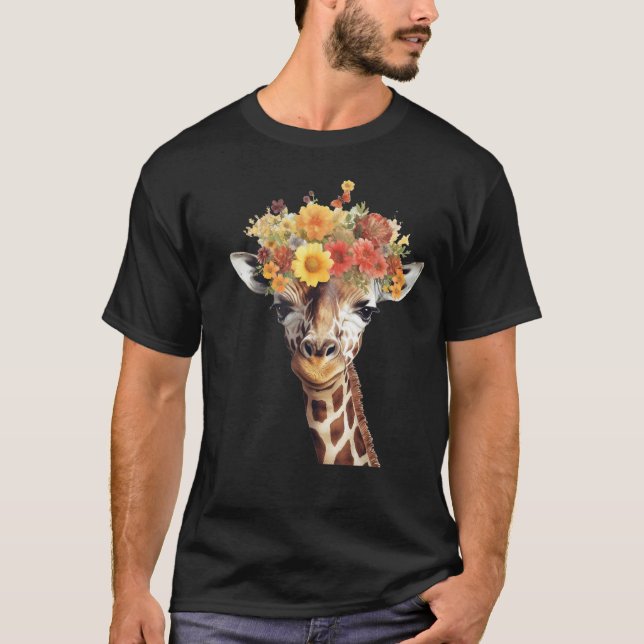 Camiseta Girafa do amor Mulher girafa da vida selvagem com  (Frente)