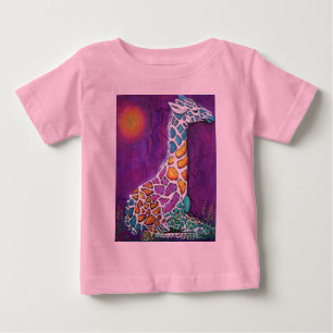 Camiseta Girafa do arco-íris