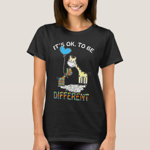 Camiseta Girafa do Autismo Está Tudo Bem Ser Diferente Aut