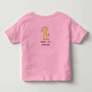 Camiseta Girafa do Pequeno Risinho Design Personalizado Ani