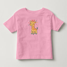 Camiseta Girafa do Pequeno Risinho Design Personalizado Ani