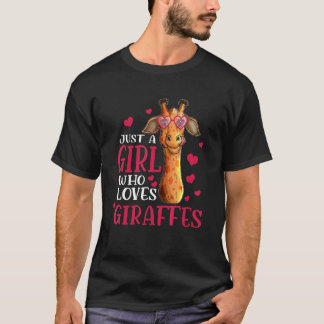 Camiseta Girafa do Zoológico Apenas Uma Garota Que Ama Gir